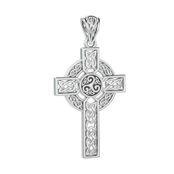 Celtic Cross Sterling Silver Pendant by Peter Stone Jewelry TPD3969 - Jewelry